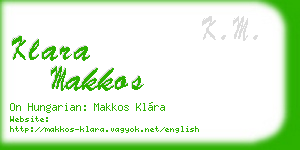 klara makkos business card